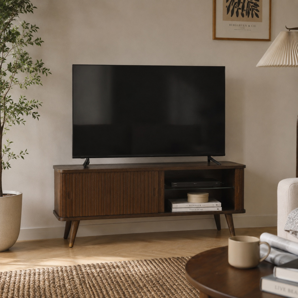 TV-benk 'Vento' 120 cm - Valnøtt