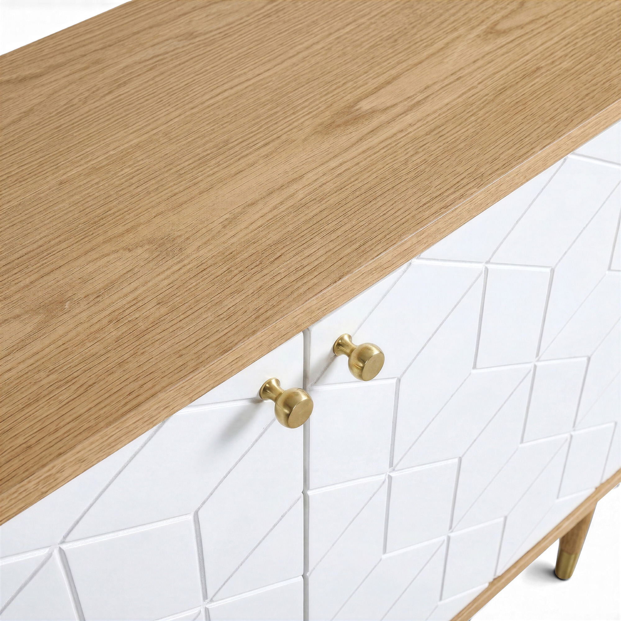 Sideboard 'Kumamoto' - Hvit/Eik
