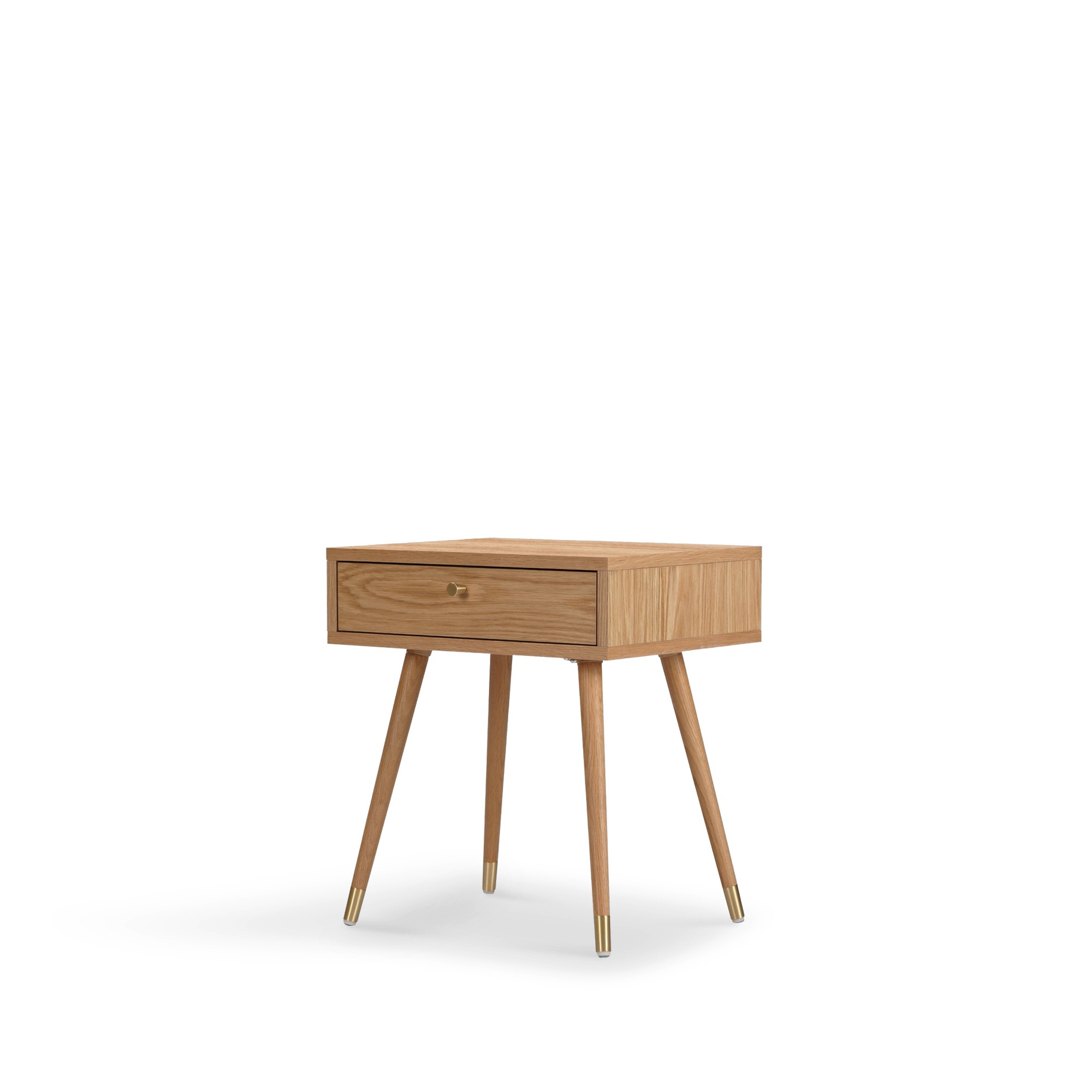 Nattbord 'Prime' - Eik/Messing