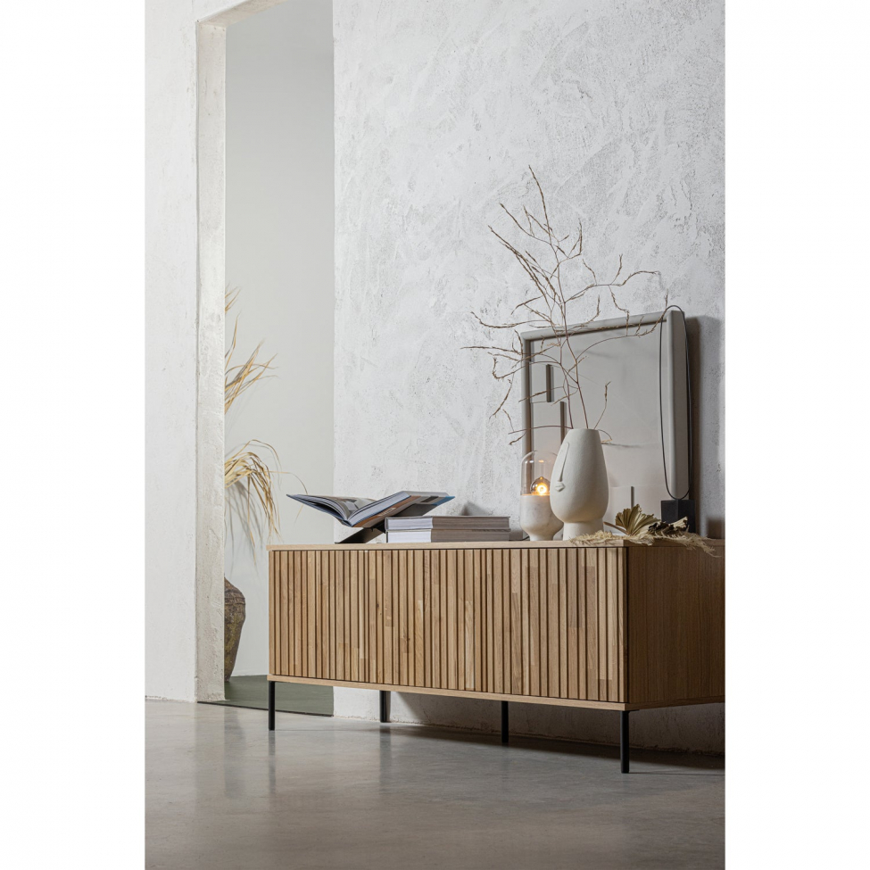 TV-stativ 'New Gravure' 150 cm - Eik/Sort