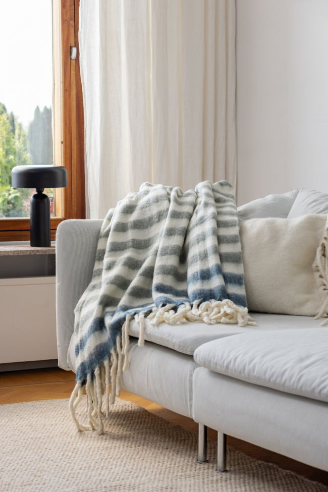 Rutete 'Carrie' 130x170cm - Blå