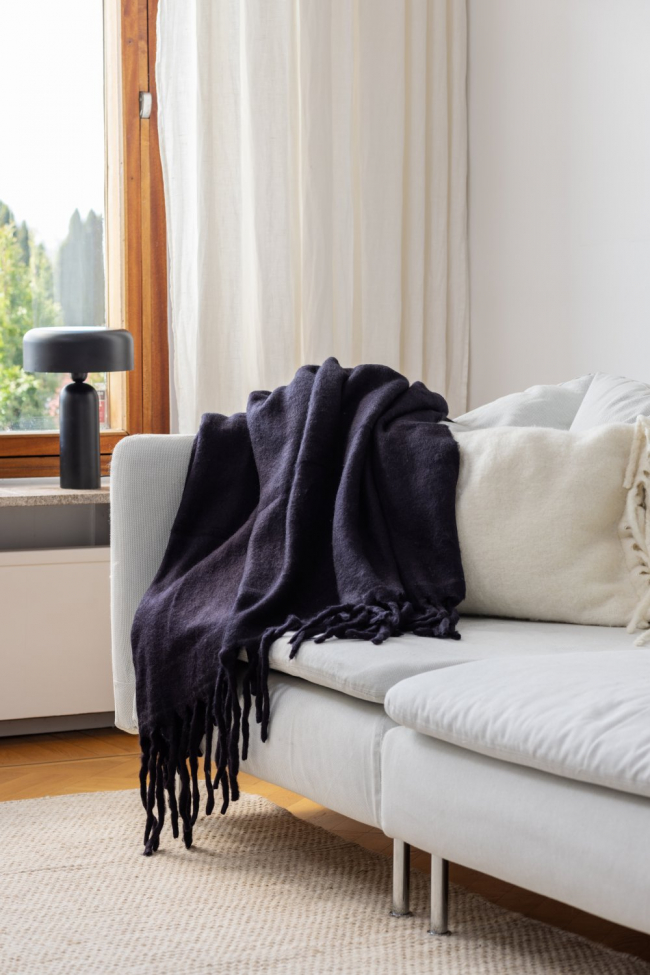 Rutete 'Samantha' 130x170cm - Svart