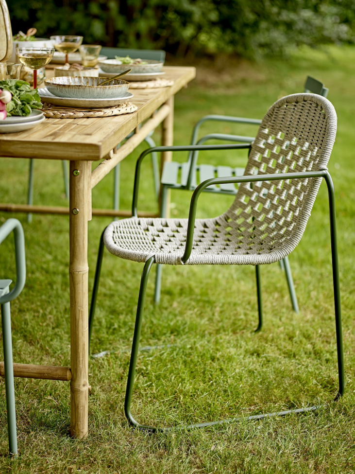 Utendørs stol 'Calana' - Grønn/metall