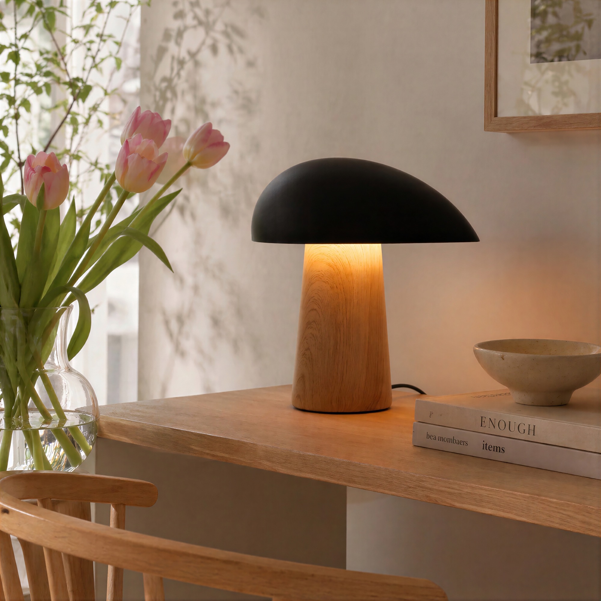 Lampe 'Karlskrona' - Naturlig/Sort