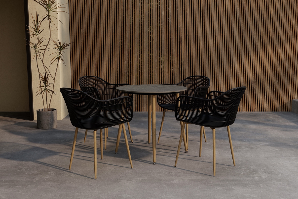 Spisegruppe 'Anafi' - Grå/svart