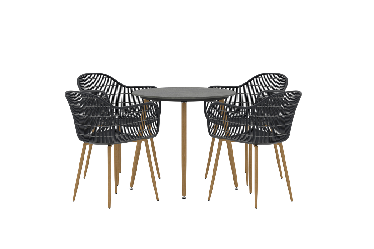 Spisegruppe 'Anafi' - Grå/svart