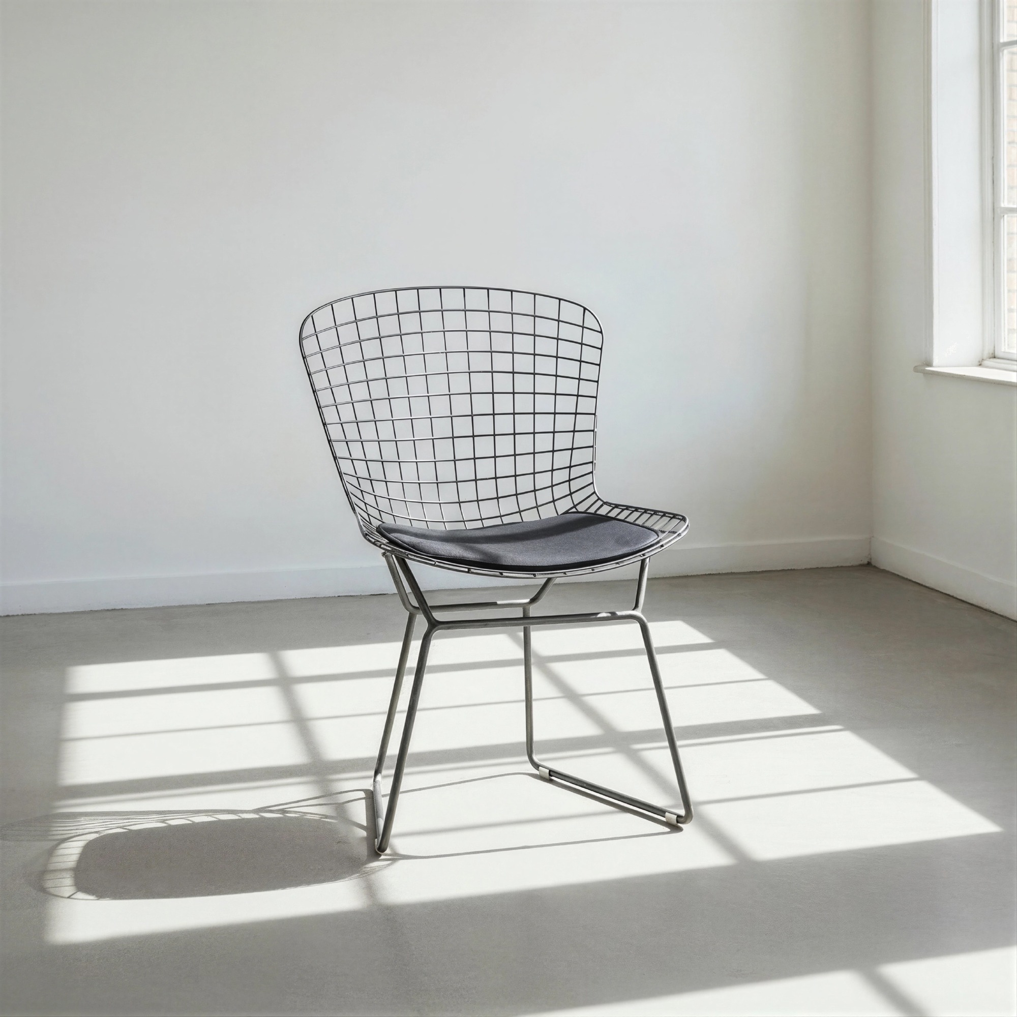 Stol 'Bertoia' - Sölv/Grå
