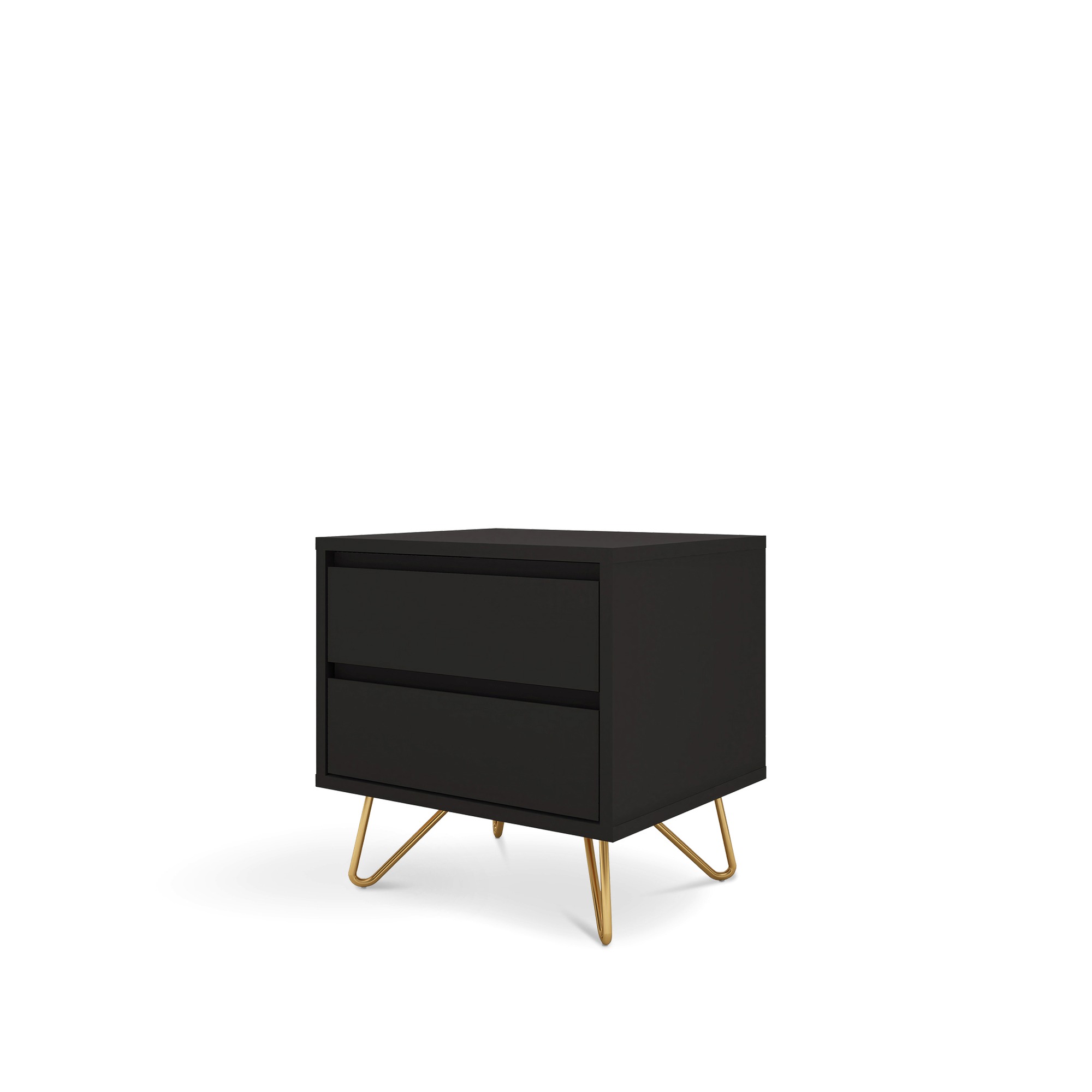 Nattbord 'Elle' - Svart/Messing