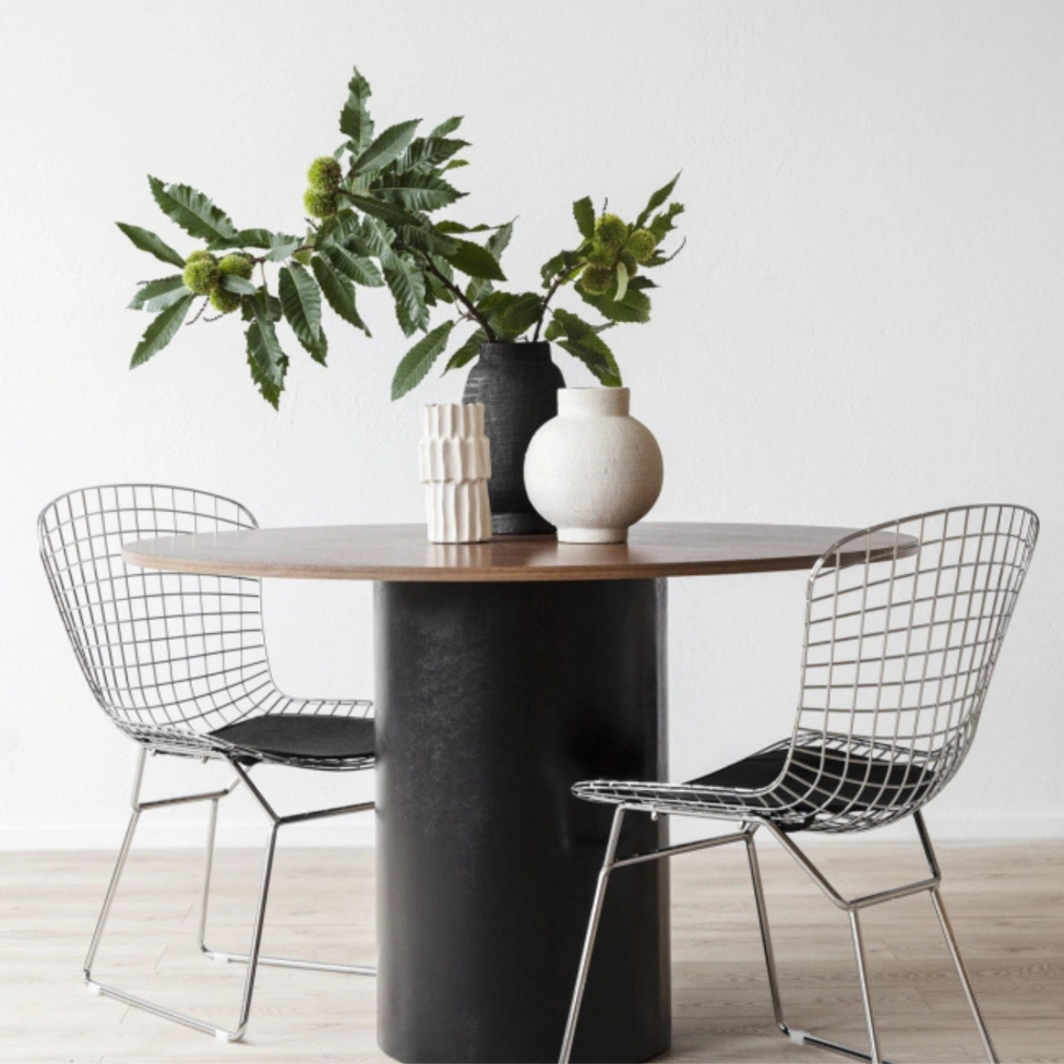 Spisebord 'Rounded' Rundt 120cm - Valnött