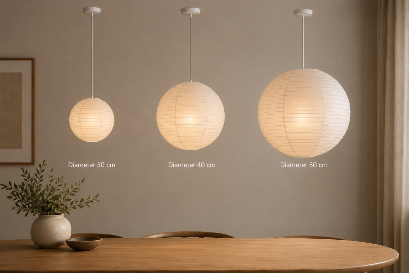 Rislampe 'Lycka' - Hvit 40cm