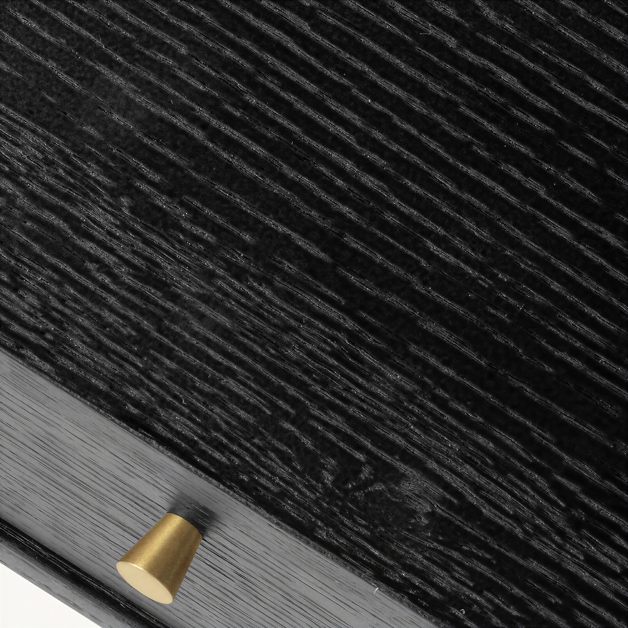 Skrivebord 'Lux' - Svart/Messing