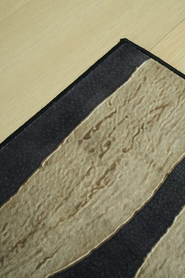 Teppe 'Seronis' - Svart/Beige