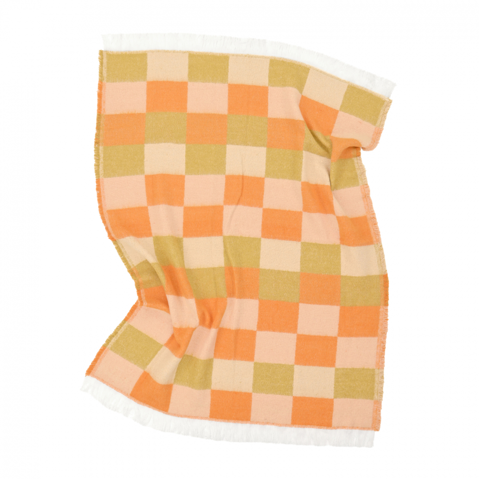 Rutete 'Audrey Check' 130x170cm - Beige/gul/oransje