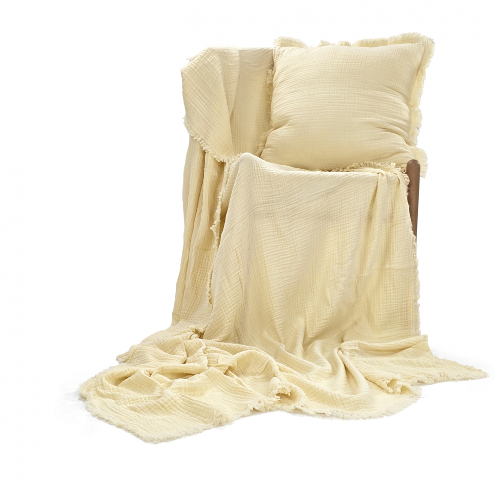 Putetrekk 'Dorena' 45x45cm - Hvit