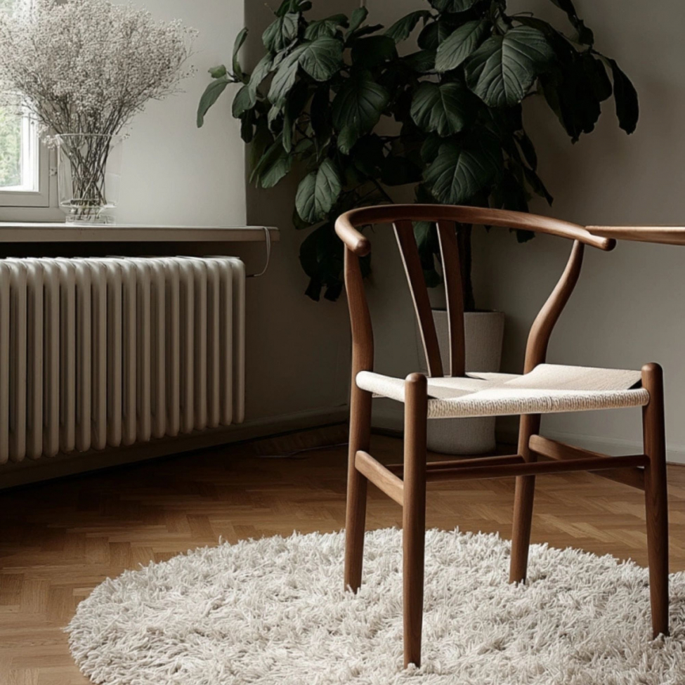 Stol 'Alta' - Valnött/Beige