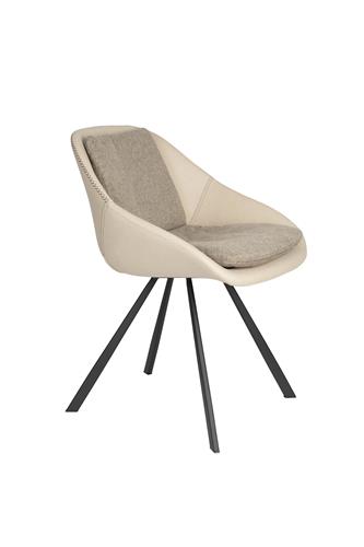 Stol 'Wakefield' - Beige/Svart