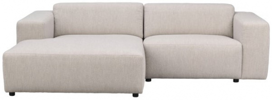 3-seters sofa 'Willard' Sjeselong V - Lys beige