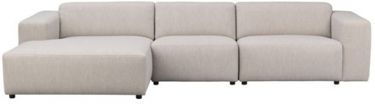 4-seters sofa 'Willard' Sjeselong V - Lys beige