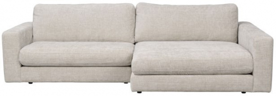 3-seters sofa 'Duncan' Sjeselong H - Lys grå