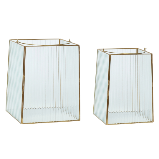 Lanterne 2-pakke - Messing / Glass