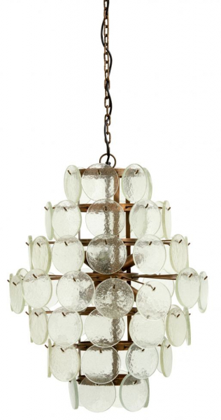Taklampe 'Clear Glass Coins'