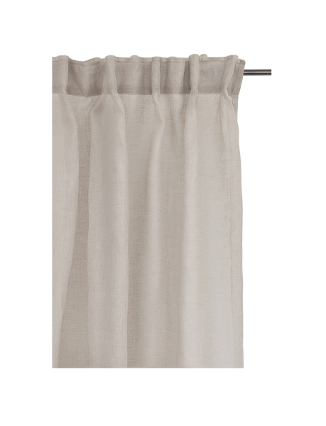 Gardin med folder 'Dalsland' 145x290 - Beige