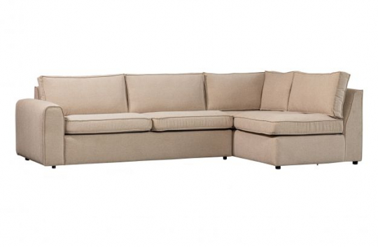 Hjörnesofa höyre 'Warm' - Beige