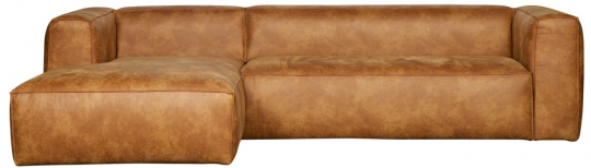 Hjörnesofa 'Bean' - Cognac