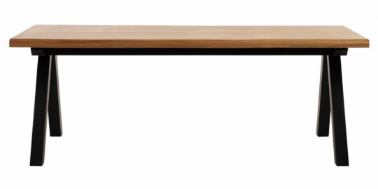 Spisebord 'Kalsvik' 210x100cm - Svart/Eik 