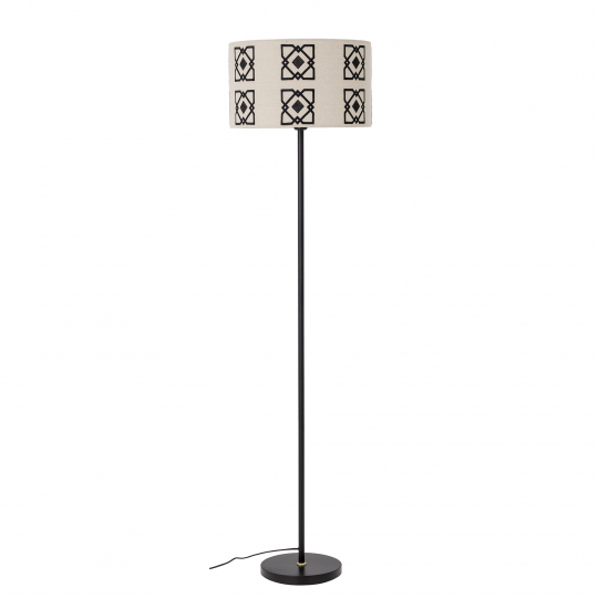 Gulvlampe 'Selita' - Beige/Svart