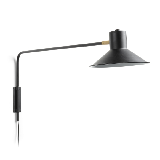 Vegglampe 'Plass' 36cm - Svart