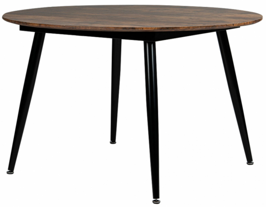 Spisebord 'Round' - Ø120 Mørkt tre