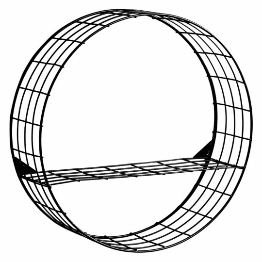Veihylle 'Circle' - Svart/Metall