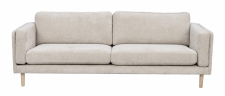 3-seters sofa 'Braden' - Lys beige/hvitpigmentert