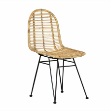 Stol 'Striped Rattan' - Naturlig/Svart