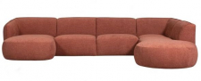 Sofa höyre 'Polly' - Rosa