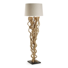 Gulvlampe 'Abun' - Brun/Beige