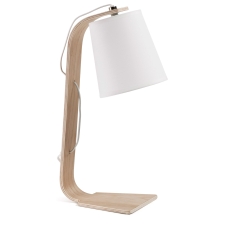 Bordlampe 'Percy' - Hvit/Brun