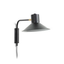 Vegglampe 'Plass' 24cm - Svart