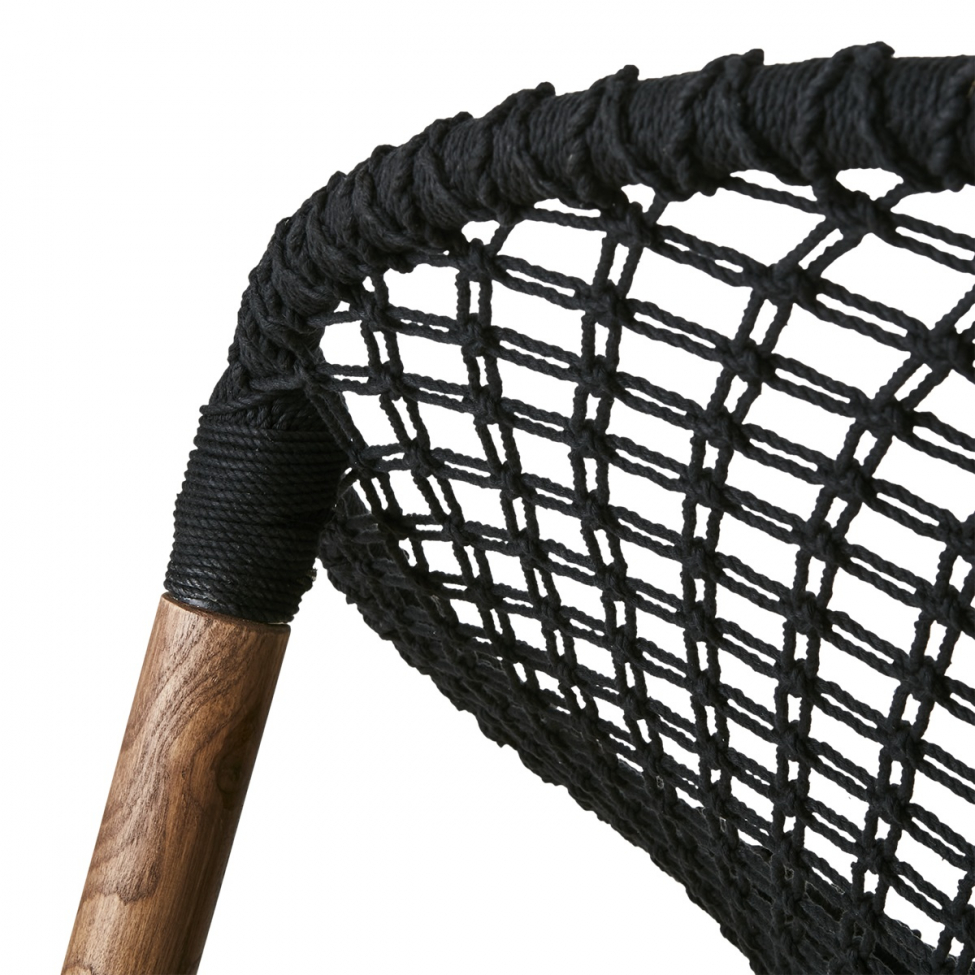 Sofa 'Elof' - Macramé/svart