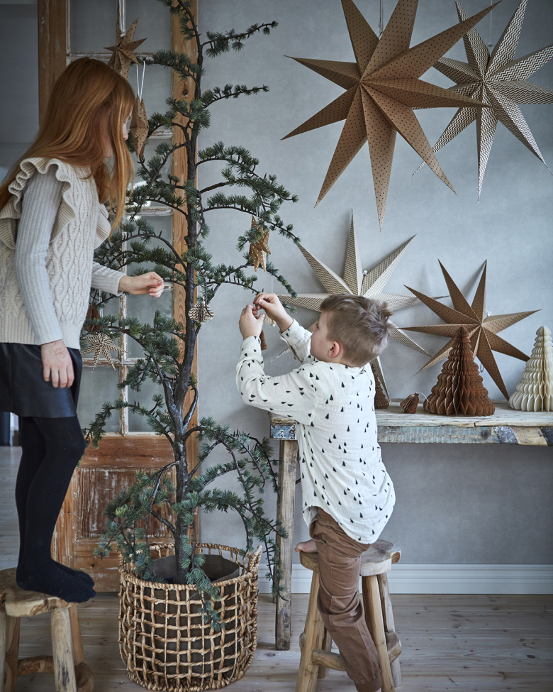 Kurv 'Collect' sett med 3 - Natur/vannhyasint