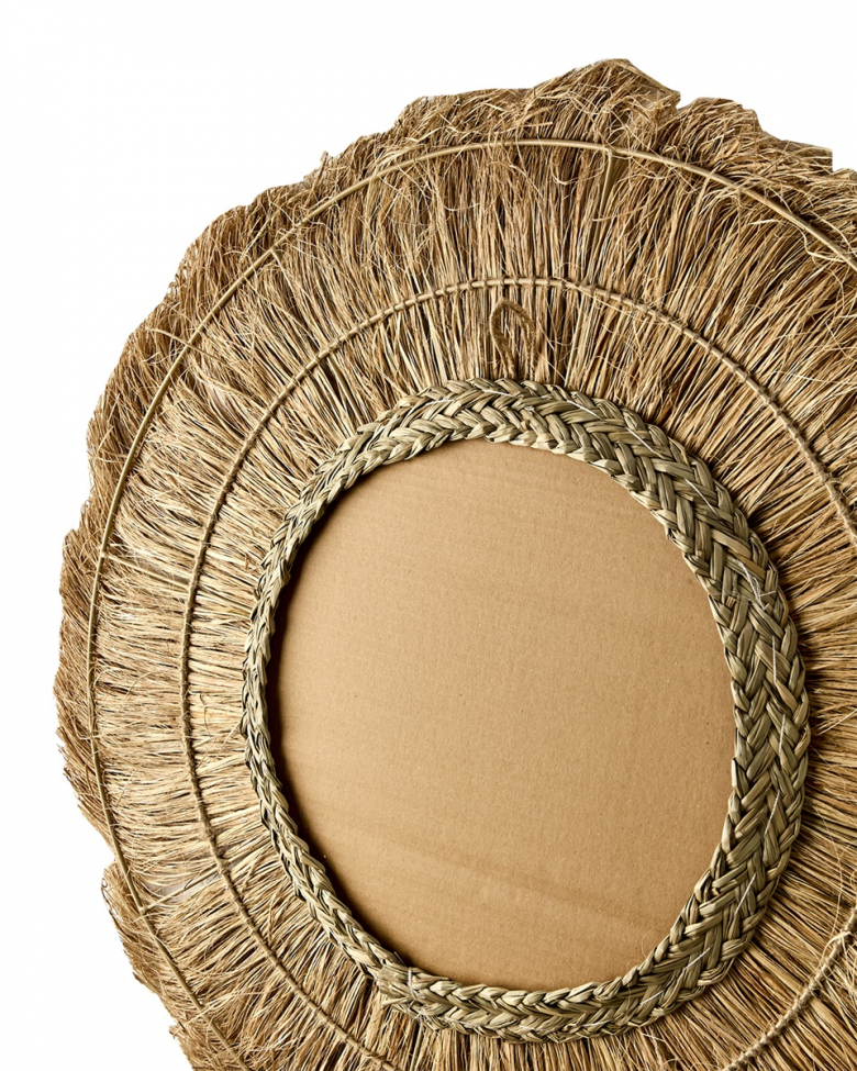 Speil 'Stina' rundt 70cm - Natur