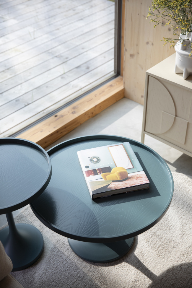 Sidebord 'Jason' Ø46 cm - Blå