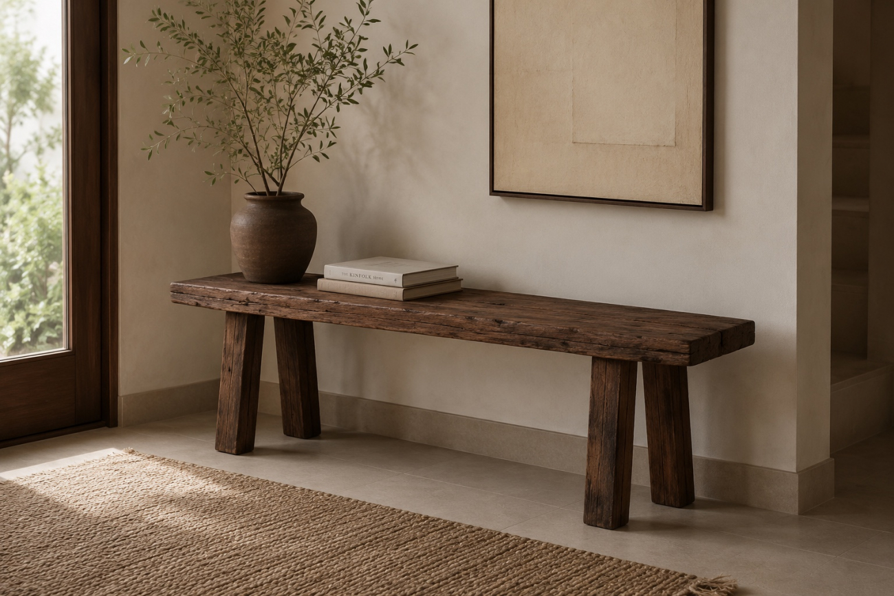 Benk 'Birka' 120x45cm - Vintage