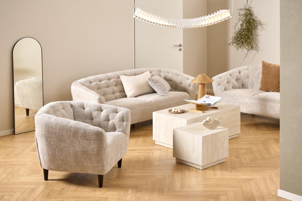 Lenestol 'Ria' - Lys Beige