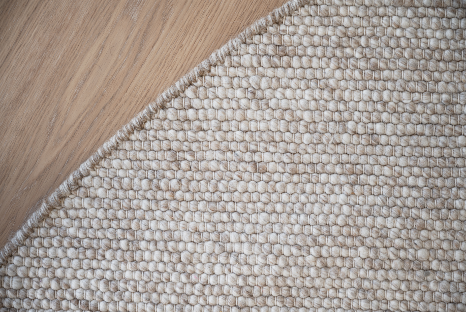 Teppe 'Auckland' 250cm rundt - beige