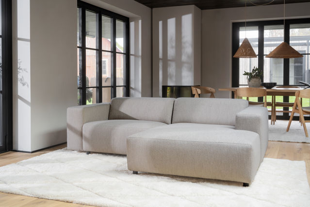 3-seters sofa 'Willard' Sjeselong H - Beige