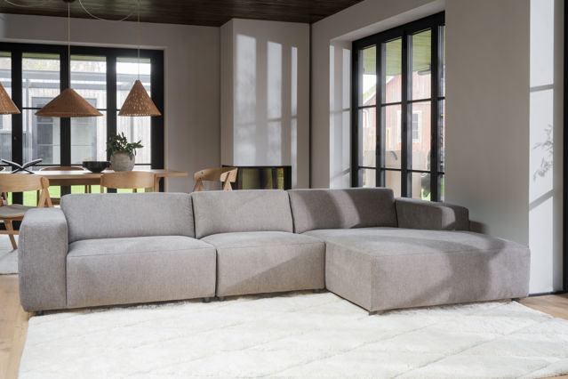 4-seters sofa 'Willard' Sjeselong H - Beige