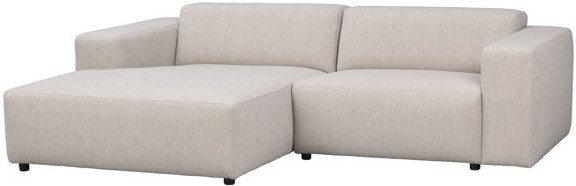 3-seters sofa 'Willard' Sjeselong V - Lys beige