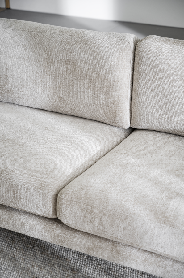 3-seters sofa 'Braden' - Lys beige/hvitpigmentert